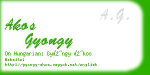 akos gyongy business card