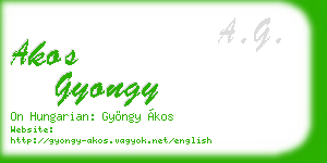 akos gyongy business card